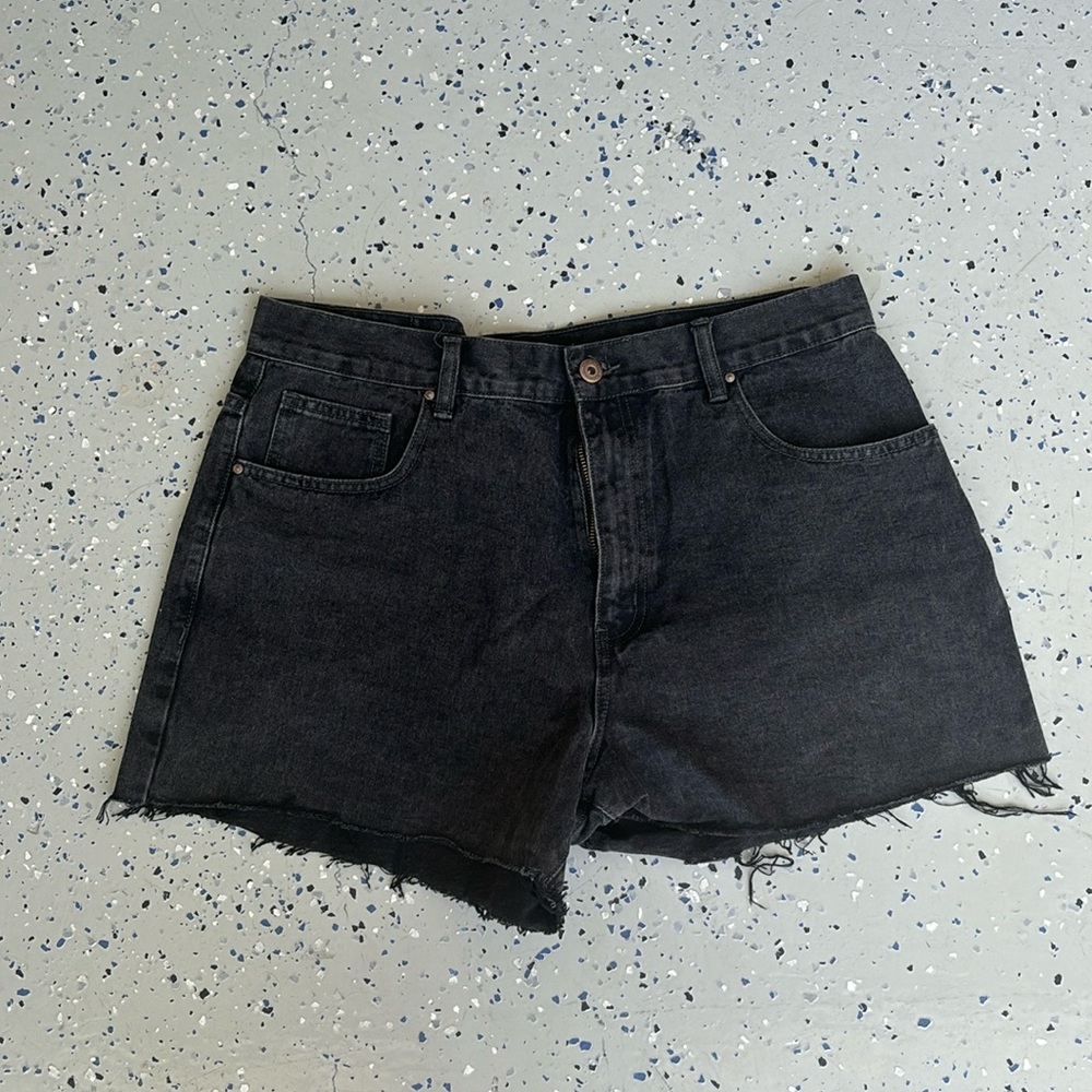 Cotton on high A line jean shorts